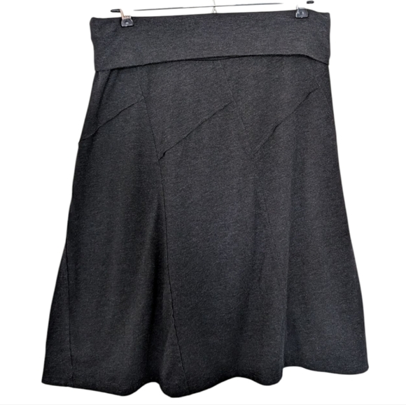prAna Daphne Skirt Knee Length Charcoal Grey Cotton Blend Women's size Small - Picture 5 of 13